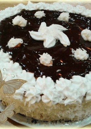 صورة لوصفة كيكة بسيطة بزيت قليل