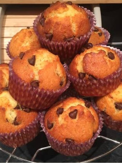 Una foto de Magdalenas con pepitas de chocolate con o sin azúcar