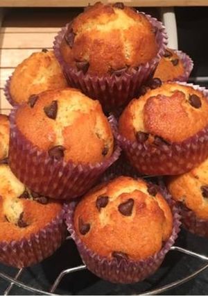 Una foto de Magdalenas con pepitas de chocolate con o sin azúcar