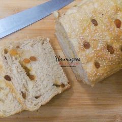 Homemade Butter and Raisin Bread A picture of Homemade Butter and Raisin Bread.