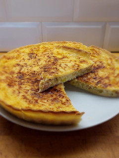 Una foto de Quiche de calabacín y bacon