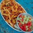 ماکارونی با سویا و لوبیا چشم بلبلی