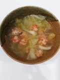 Canh bắp cải nấu tôm