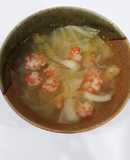 Canh bắp cải nấu tôm