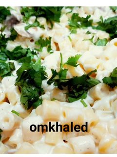 صورة لوصفة معكرونه بالفطر والكريمه