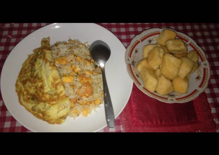 Resep Nasi Goreng Putih ft Omelette ft Tahu Goreng Tepung Anti Gagal