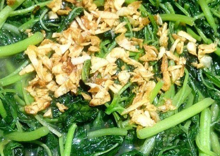 Tumis Bayam Bawang Putih #BikinRamadhanSemakinBerkesan