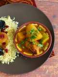 Couscous with Dried Fruit, Squash, and Vegetables