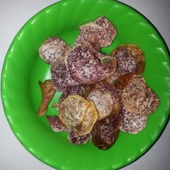 A picture of Arrow root crisps# my creative arrowroot recipe contest#.