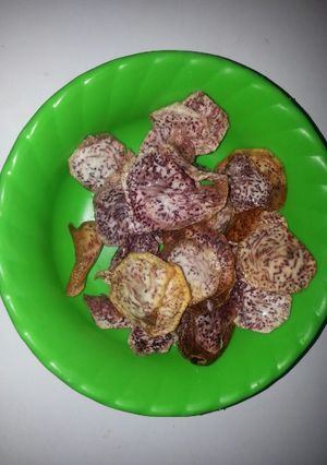 A picture of Arrow root crisps# my creative arrowroot recipe contest#.