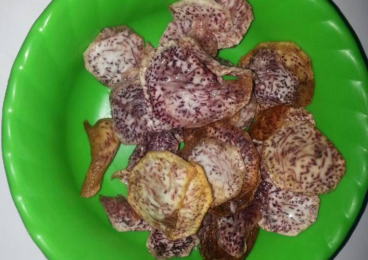 Steps to Make Perfect Arrow root crisps# my creative arrowroot recipe contest#