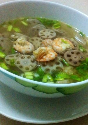 Hình của món Canh củ sen nấu tôm.