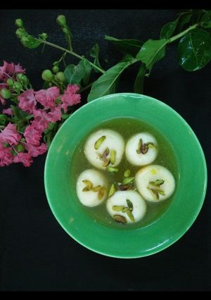 A picture of Homemade Spongy Rasgulla.