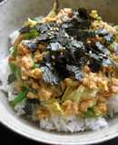 Canned Salmon Wasabi Miso Rice Bowl