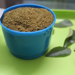 A picture of Curry Leaf Powder /Karvepaku Podi.