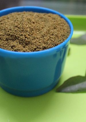 A picture of Curry Leaf Powder /Karvepaku Podi.