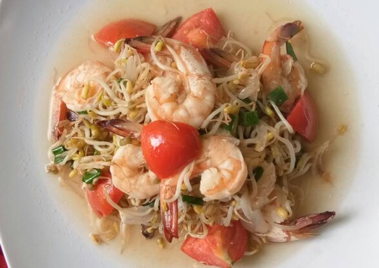 Resep 109. Tumis Udang Kecambah, Bisa Manjain Lidah