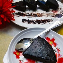A picture of Steam chocolate biscuits cake eggless.