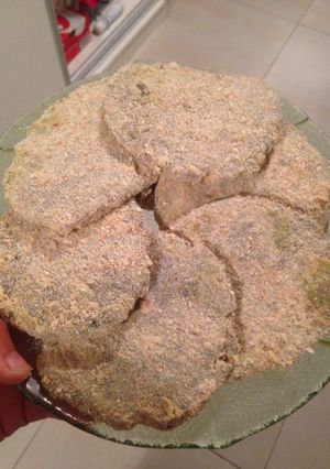 Una foto de Milanesa de poroto negro o cualquier legumbre - vegano