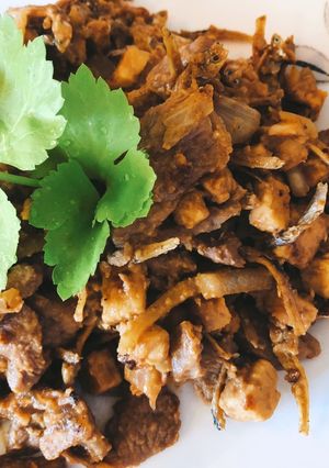 Foto resep Daging kecap campur teri