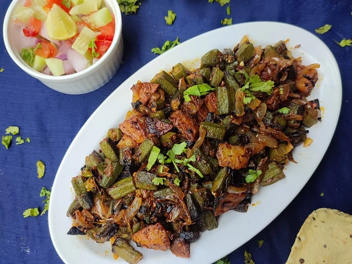 Easy Way Make Bhindi Aloo Ki Sabzi which So Delicious