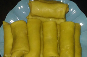 Anti Ribet, Memasak Dadar gulung rasa melon isi Pisang Tiramitsu Yang Enak Banget