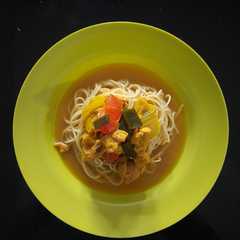 A picture of Spaghetti Tongseng Ayam.