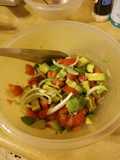Tomato Avocado Salad in honey lime dressing