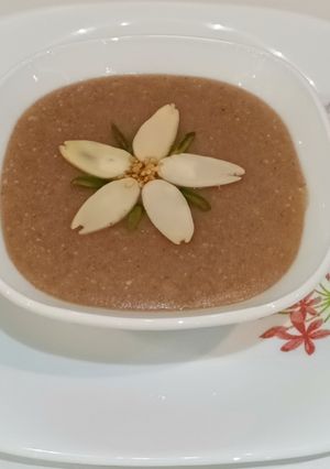 عکسی از دستور حریره بادام با خرما