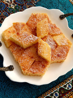 عکسی از دستور 🇪🇬کیک شربتی بسبوسه (Basbousa)