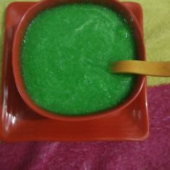 A picture of Cauliflower spinach soup.