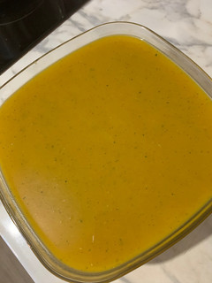 Una foto de Crema de calabacín, calabaza y zanahoria