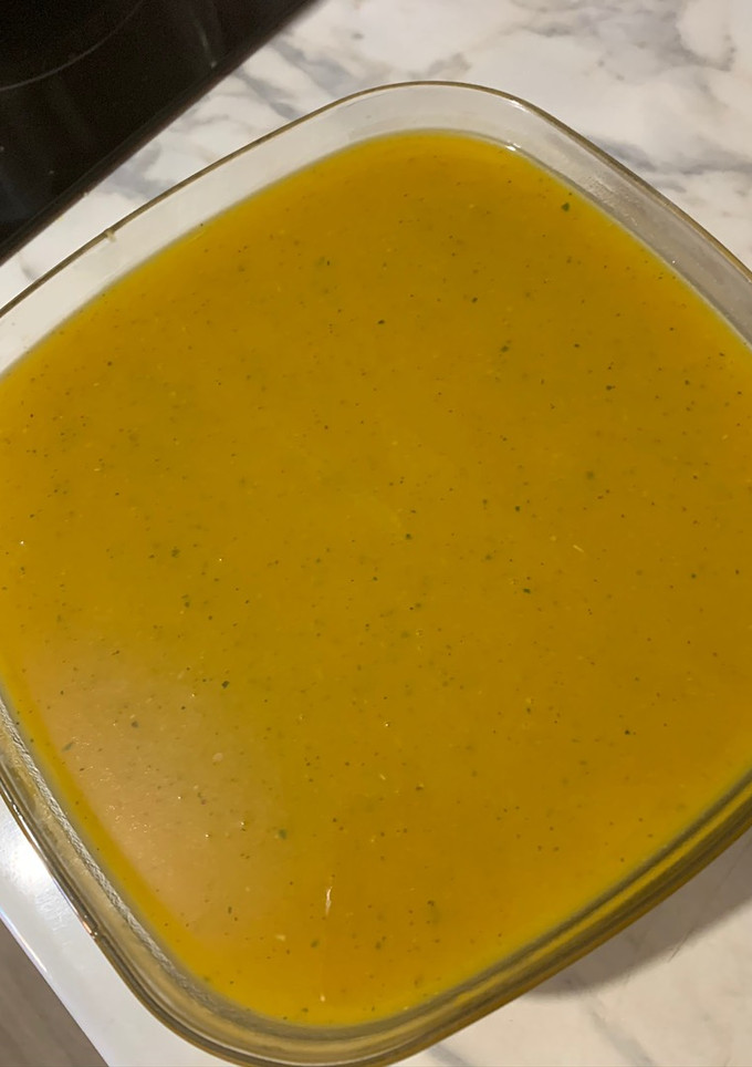Una foto de Crema de calabacín, calabaza y zanahoria