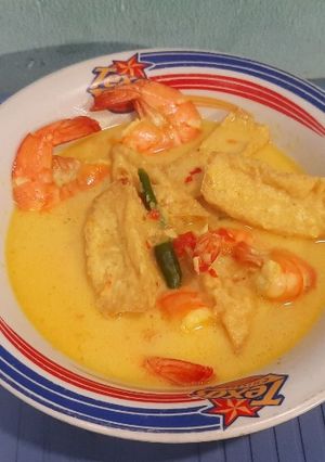 Foto resep Udang Tahu Kuah Kuning