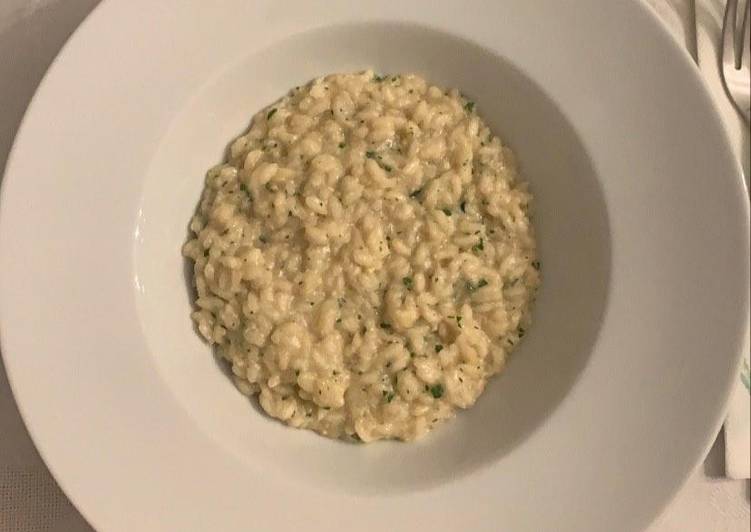 Steps to Prepare Fatto in casa super veloce Risotto alla crema di scampi