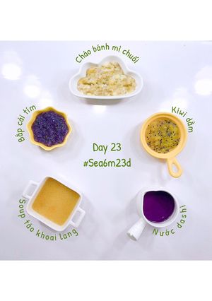Hình của món Cháo bánh mì chuối.