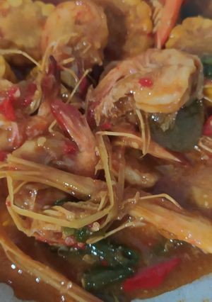 Foto resep Udang Saos Padang ala Warung Seafood