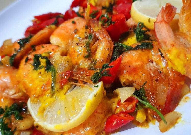 Udang Garlic dengan Saos Lemon