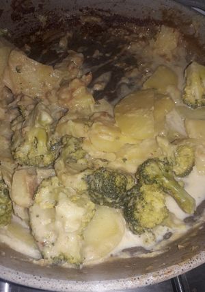 Una foto de Brócoli con papas a la crema