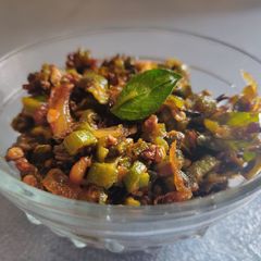 A picture of Vendaikai Poriyal / Ladies Finger Fry.