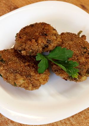 Фото Грибные котлеты с рисом без мяса.