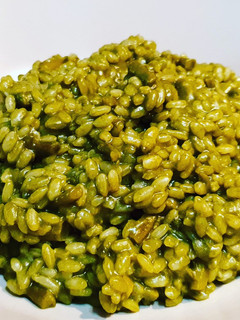 Una foto de Risotto muy verde