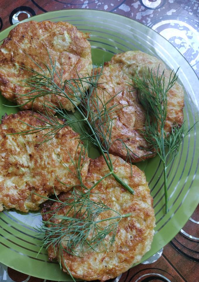 Оладушки из кабачков и картофеля
