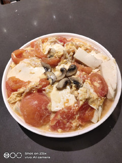 A picture of Tofu and Tomato in Sauce.