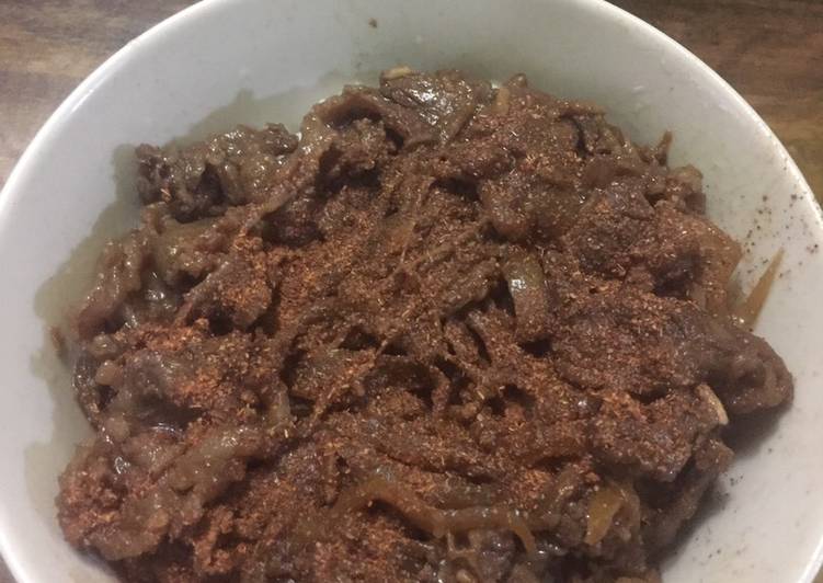 Beef BowL ala Yoshinoya (bumbu seadanya)