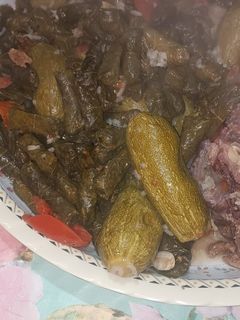 صورة لوصفة محشي كوسا وورق العنب مع العصعيص