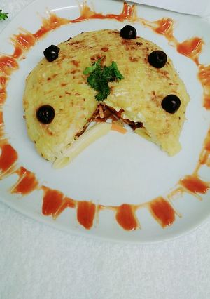 A picture of Veggie pasta pie.
