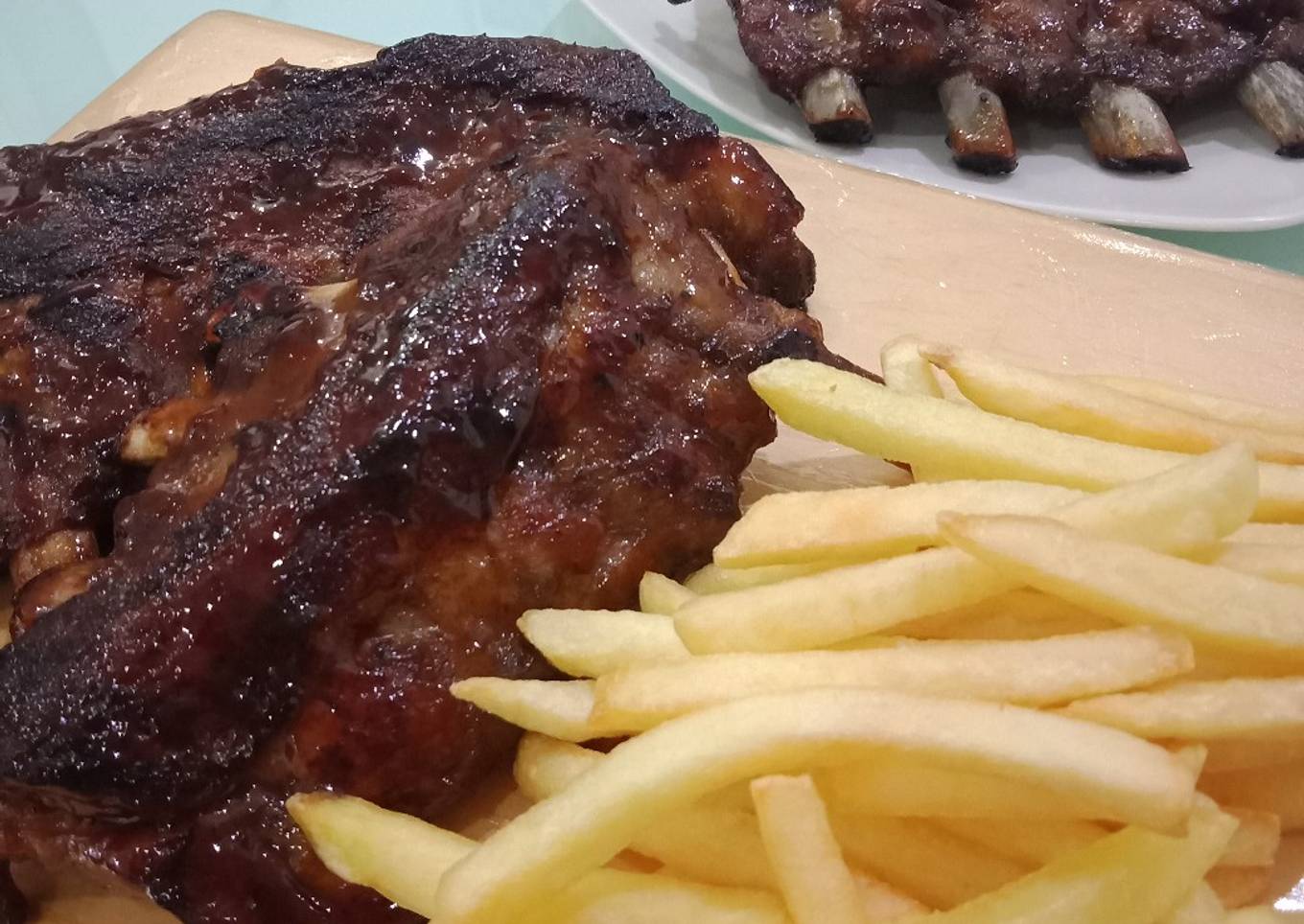 Barbeque pork ribs