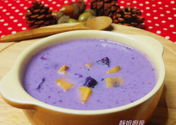 電鍋版-紫薯西米露 食譜成品照片