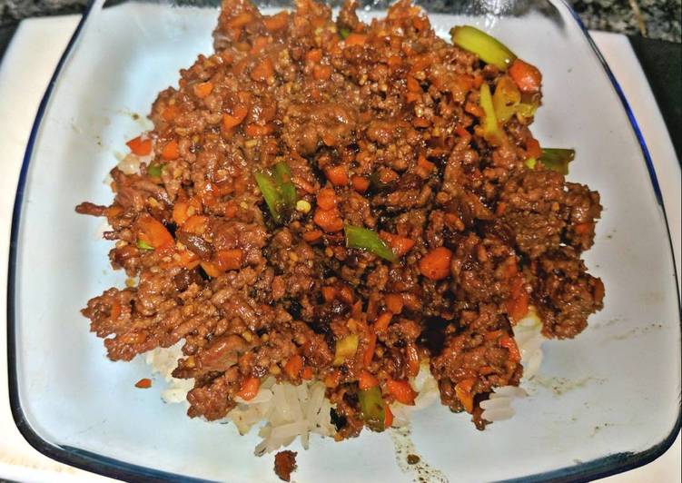 Recipe of Quick Korean Beef Rice Bowl